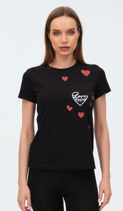 HEART PRINTED T