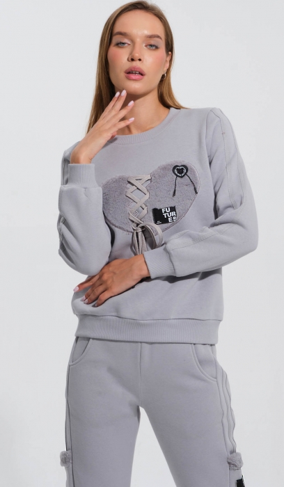 TWO PIECES TRACKSUIT WITH TIED HEART 