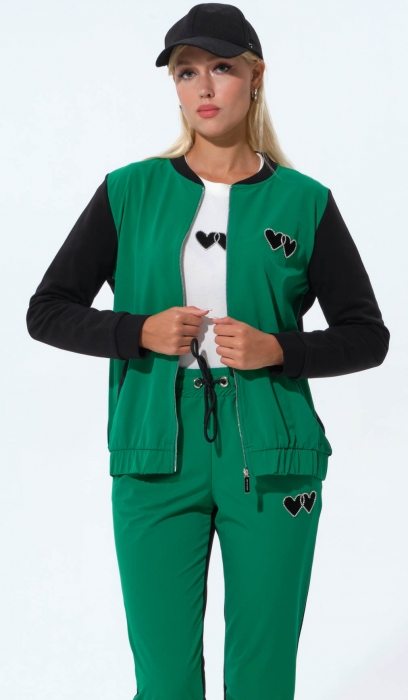3PCS TRACKSUIT WITH HEART PRINTED 