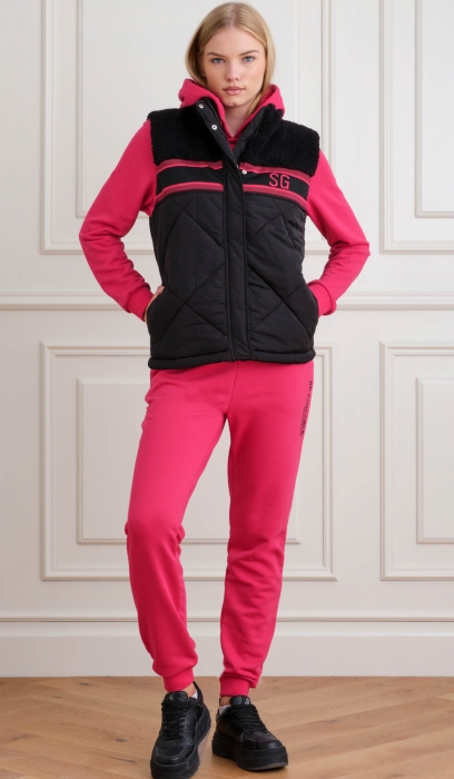 3PCS TRACKSUIT WITH HOODED VEST 