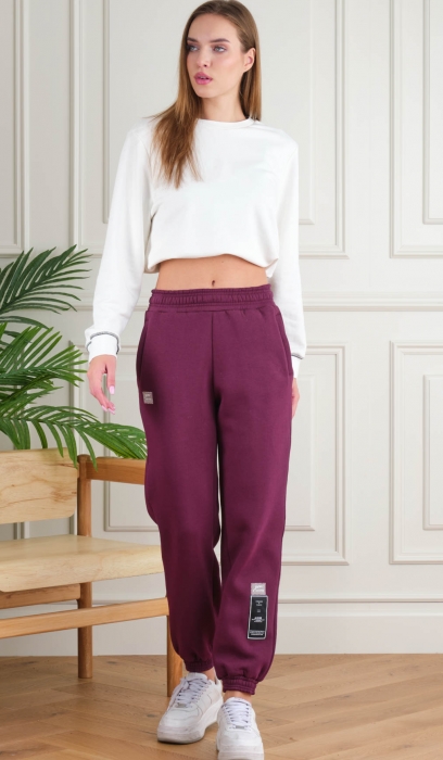 SWEATPANTS WITH SILVER PATCH 