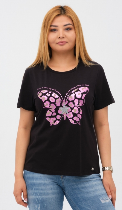 BUTTERFLY PRINTED T